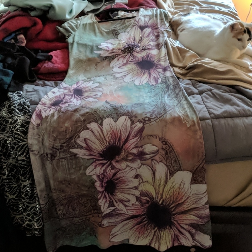 Flower print dress